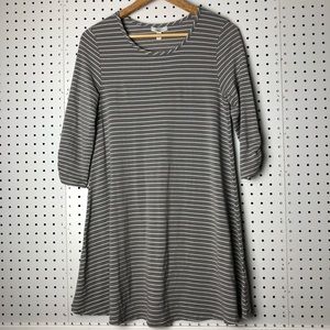 Garnet Hill French Terry A-Line Striped Tunic